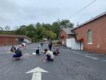 Kids enjoying Sidewalk Chalk Outreach 